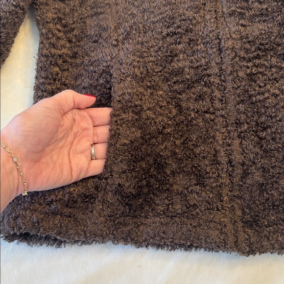 Black Diamond Fuzzy Textured Fleece Jacket, sz M - Picture 5 of 11